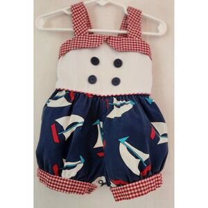 Kelly's Kids Girls Size 2T Sailboat Patriotic‎ Bubble Romper